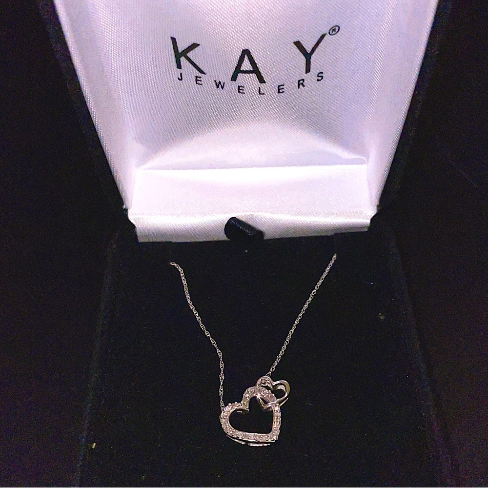 NWOT White Gold Diamond Kay Jewelers Necklace